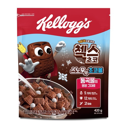 켈로그 첵스초코 스노우초코볼 (420G)