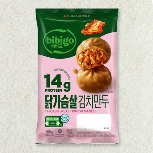 CJ 비비고 닭가슴살 김치만두 (168G)