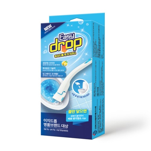 변기에 버리는 이지드롭 변기크리너 세트 (1세트+리필12입)