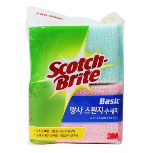 3M 베이직 망사 수세미 (8입)
