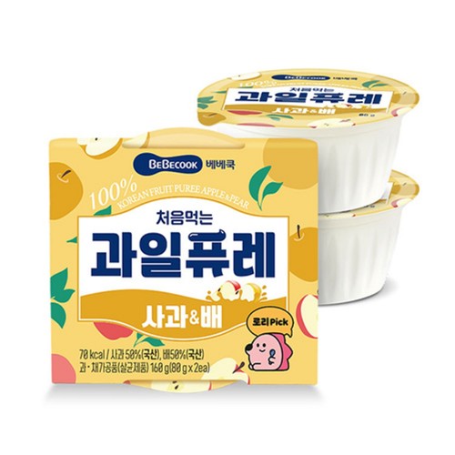 베베쿡 처음먹는 과일퓨레 사과배 (160G)