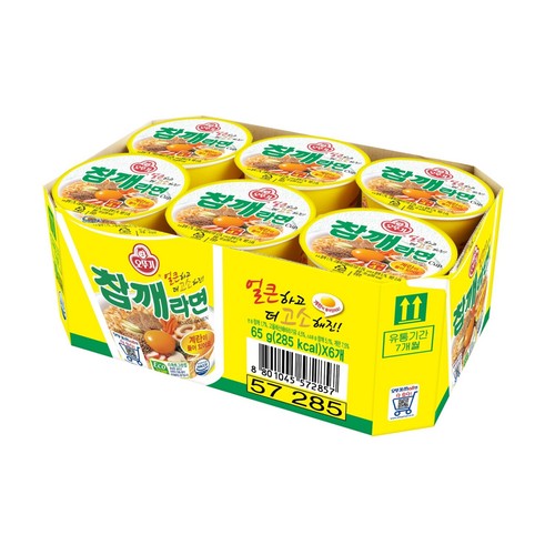 오뚜기 참깨라면 소컵 (65G*6)