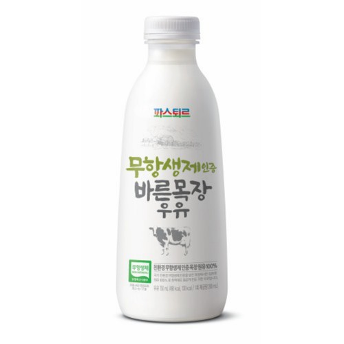 파스퇴르 무항생제 인증 바른목장 우유 (750ML)