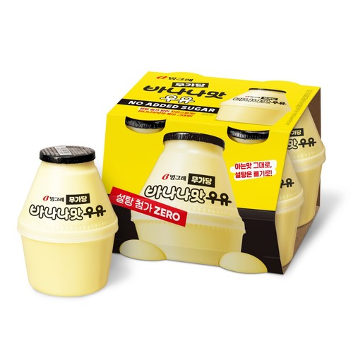 빙그레 무가당 바나나맛 우유 (240ML * 4)