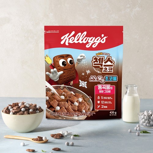 켈로그 첵스초코 스노우초코볼 (420G)