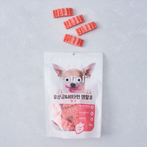 콜리올리 유산균&비타민 덴탈츄(딸기) (150G)