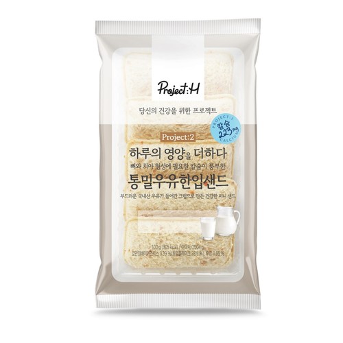 삼립 프로젝트H 통밀우유한입샌드 (100G)