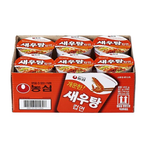 농심 새우탕 소컵 (67G*6)