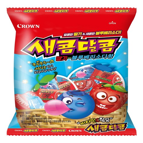 새콤달콤 딸기 블루베리소다 (200G)