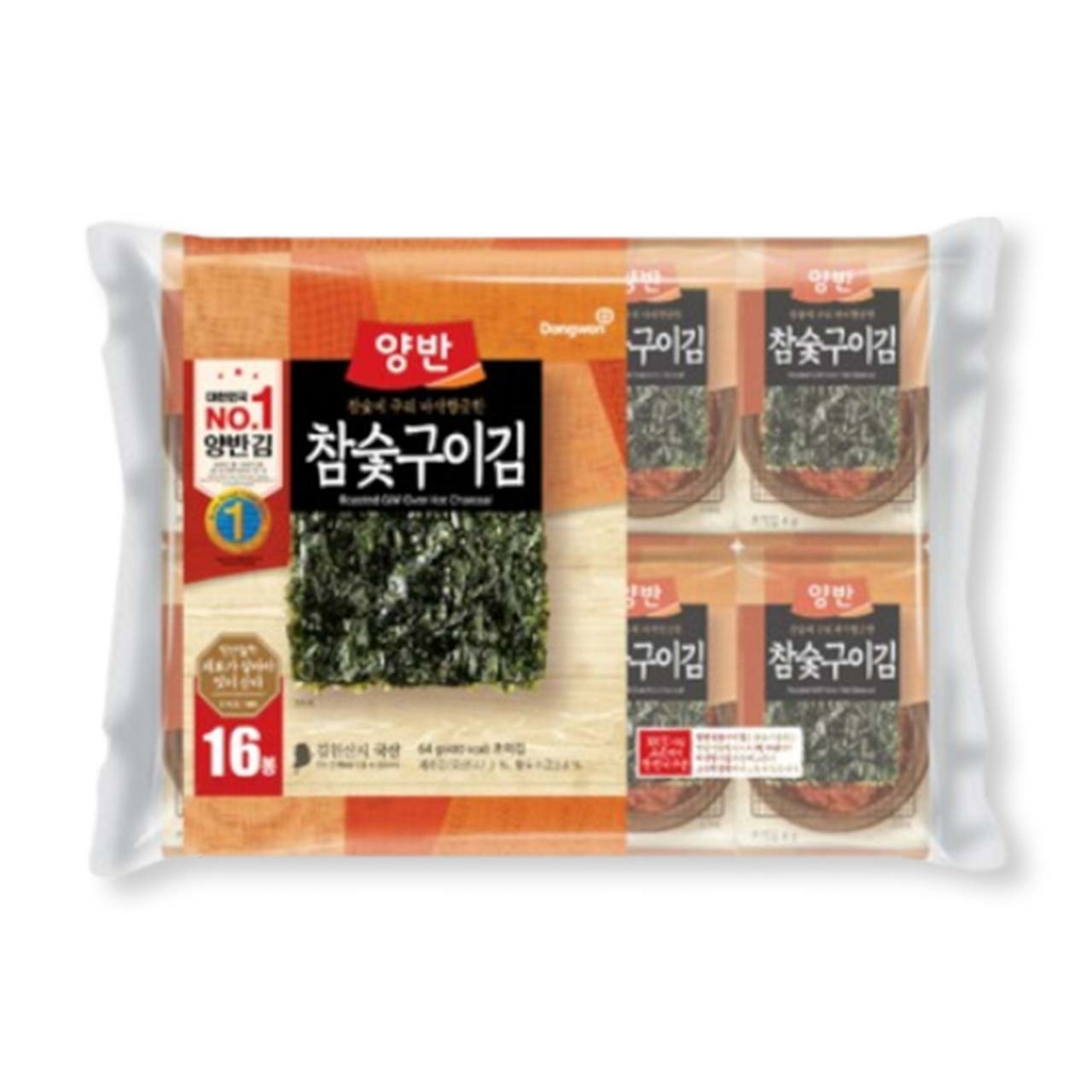 양반 참숯구이김 (4G*16봉)ㅣ롯데마트 제타 최상의 신선 식품과 다양한 간편식을 롯데마트 제타에서 만나보세요