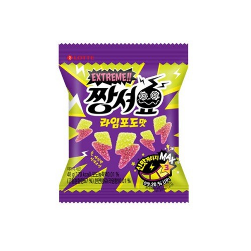  롯데웰푸드 젤리셔스 짱셔요 라임포도 (48G)