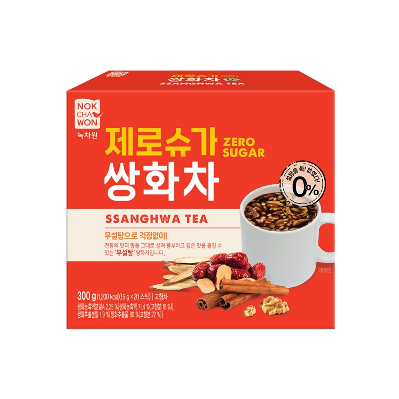 녹차원 제로슈가 쌍화차 (15G*20입)ㅣ롯데마트 제타 최상의 신선 식품과 다양한 간편식을 롯데마트 제타에서 만나보세요