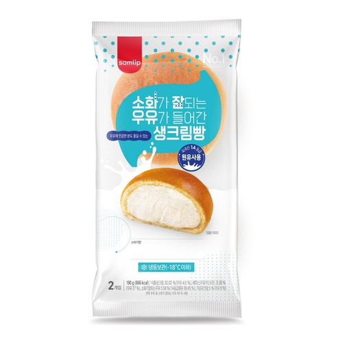 삼립 소잘우유 생크림빵 (190G)