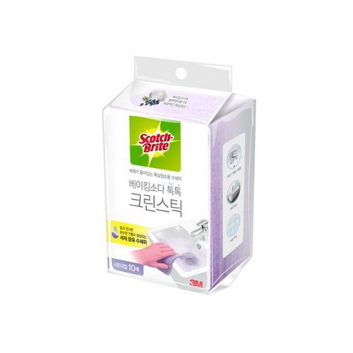 3M 베이킹소다 청소용 수세미 (10입)