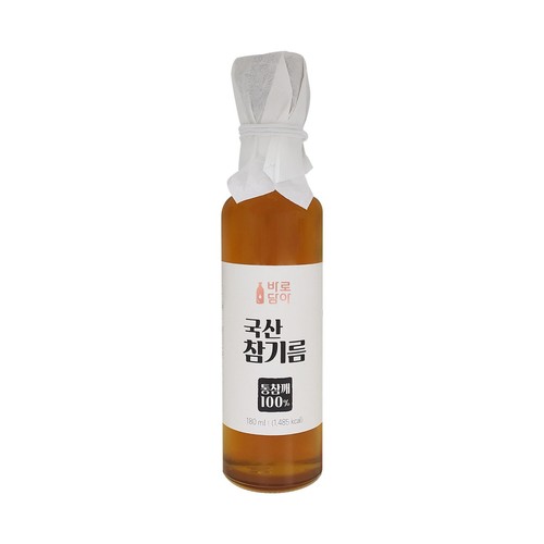 바로담아 국산 참기름 (180ML)