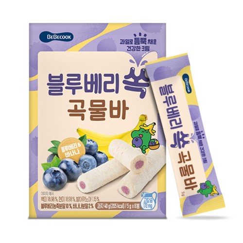  베베쿡 블루베리 쏙 곡물바 (40G)
