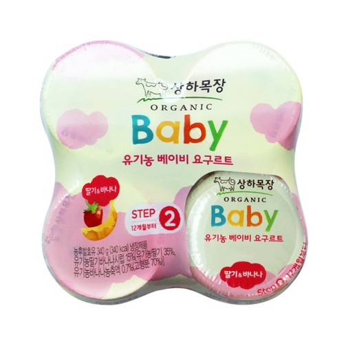 매일 상하목장 베이비 유기농 요거트 딸기바나나 (85G*4입)