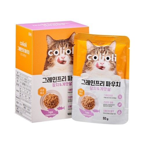콜리올리 그레인프리 파우치(참치&게맛살) (80G*5)