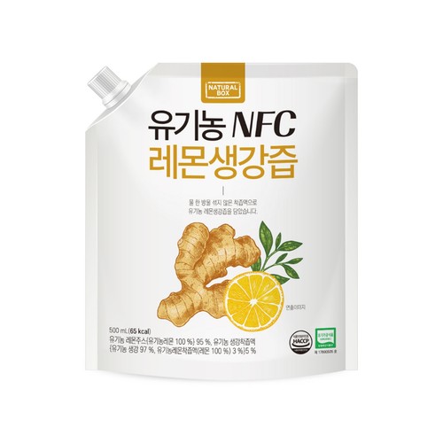 내추럴박스 유기농 NFC 레몬생강즙 (500ML)