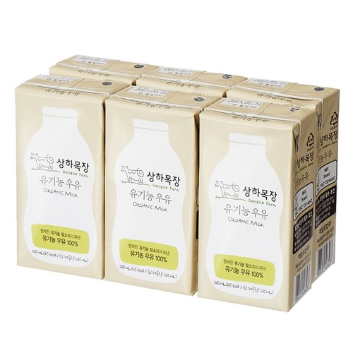 매일유업 상하목장 유기농 멸균우유 (200ML * 6)