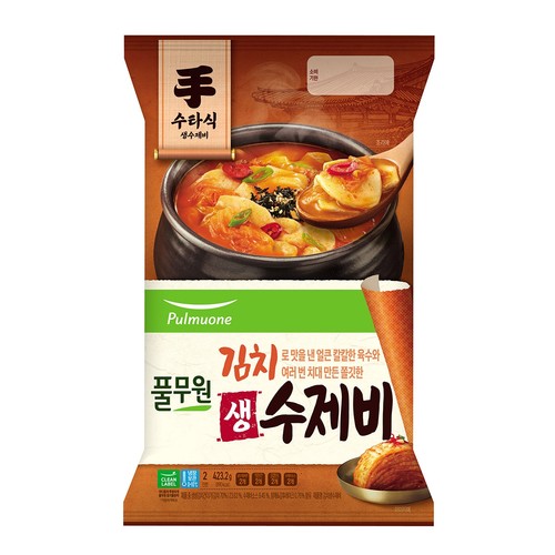 풀무원 김치 생 수제비 (2인) (423.2G)