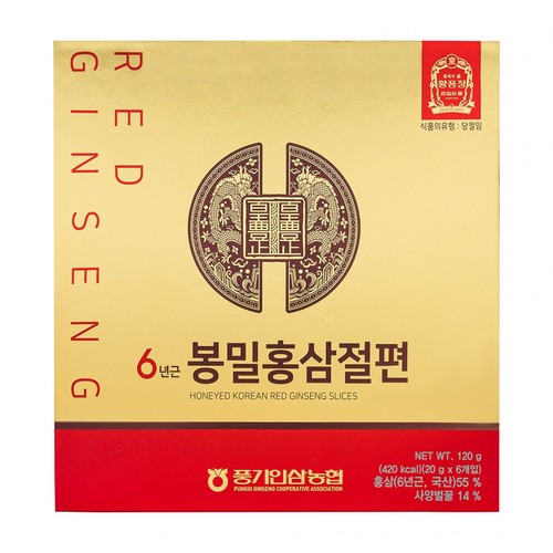 (S) 풍기인삼농협 황풍정 6년근 봉밀홍삼절편 (20g*6개) (20G*6개)