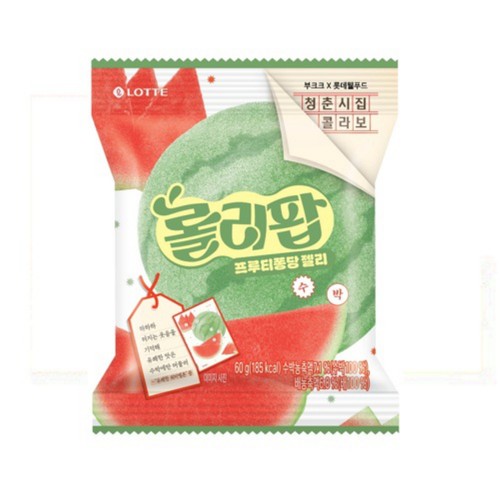 롯데 롤리팝 프루티퐁당 수박 (60G)