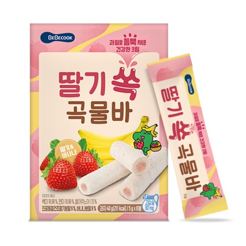  베베쿡 딸기 쏙 곡물바 (40G)