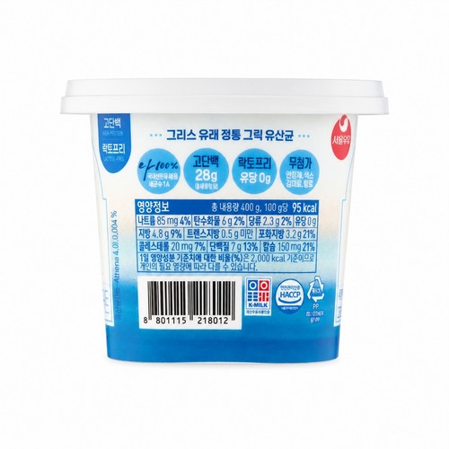 서울우유 파머스 그릭 무가당 플레인 (400G)