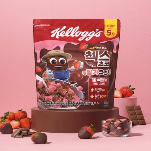 켈로그 첵스초코 딸기크런치 (350G)
