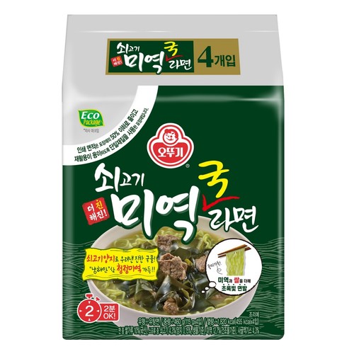 오뚜기 쇠고기 미역국라면 (115G*4)