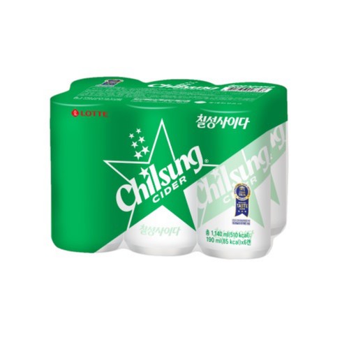 칠성사이다 캔 (190ML*6)