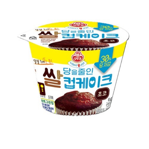 오뚜기 LIGHT&JOY 당을줄인 쌀컵케이크 초코 (60G)