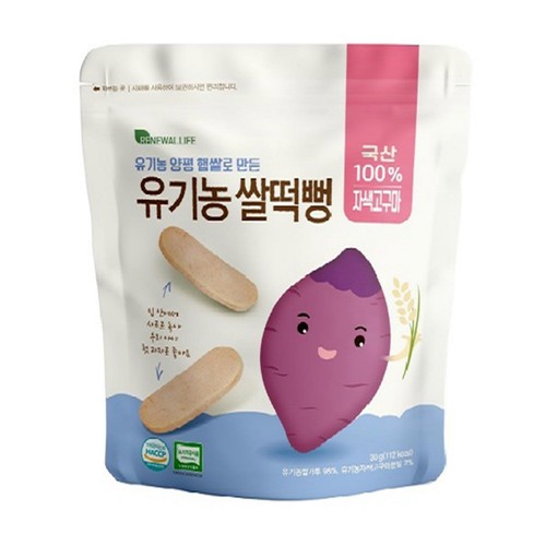 리뉴얼라이프 유기농 쌀떡뻥 자색고구마 (30G)
