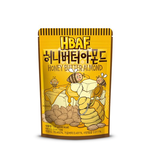 HBAF 허니버터 아몬드 (120G)