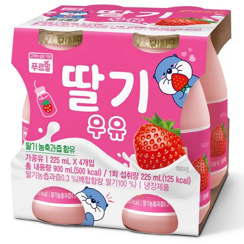 푸르밀 딸기 우유 (225ML*4)