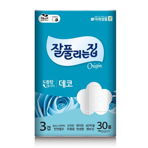 [2팩사면 1팩당 16,400원] 잘풀리는집 데코 3겹 화장지 (30M*30롤)