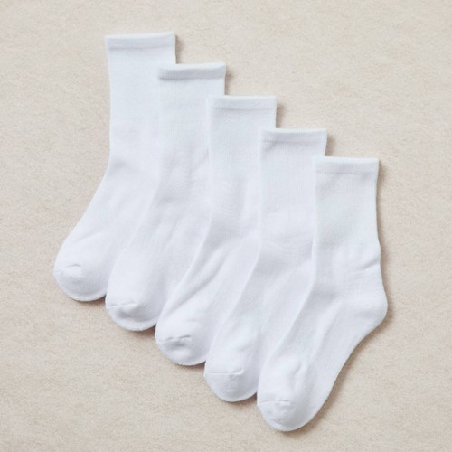 WHITE/26 오늘좋은 남성 쿠션 중목 양말 (5매)