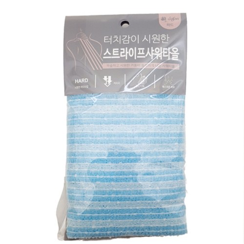  오션 터치감이 시원한 스트라이프 샤워타올 (30*95 CM)