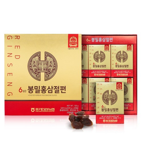 (S) 풍기인삼농협 황풍정 6년근 봉밀홍삼절편 (20g*6개) (20G*6개)