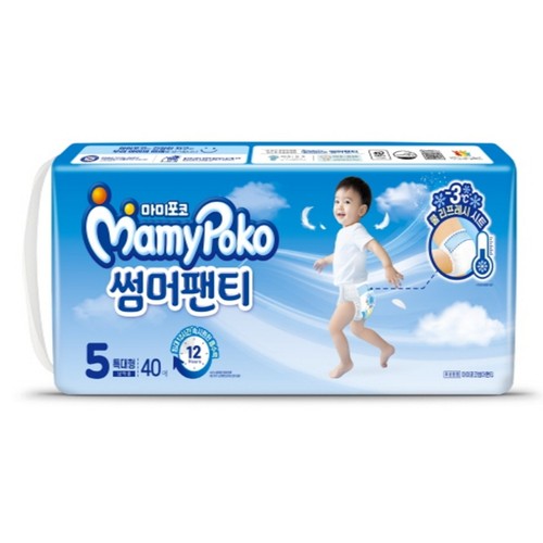 마미포코 썸머팬티 5단계 특대형(남아) (40P)