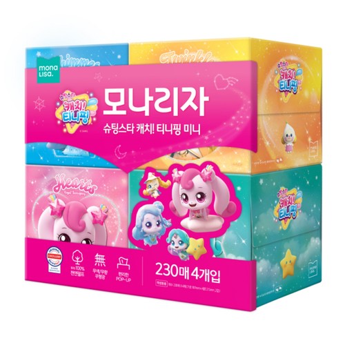 캐치티니핑 미니 미용티슈 (230매*4입)