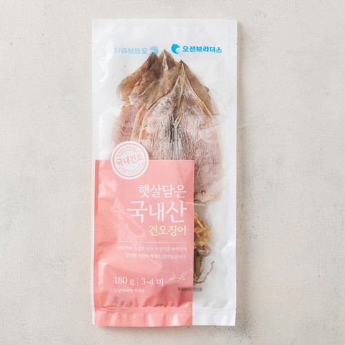 햇살담은 국내산 건오징어 (180G/3~4미)