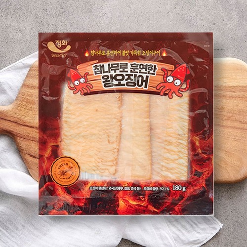 참나무로 훈연한 왕오징어 (180G)