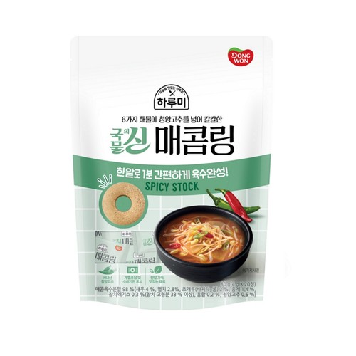 동원 하루미 국물의신 매콤링 (80G)