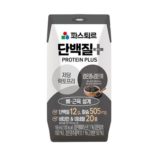 파스퇴르 단백질플러스 검은콩&검은깨맛 (195ML)