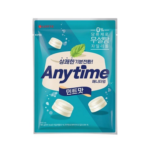 롯데 애니타임 밀크민트 (185G)