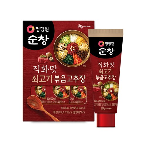 청정원 순창 직화맛 쇠고기 볶음고추장 (60G*3)