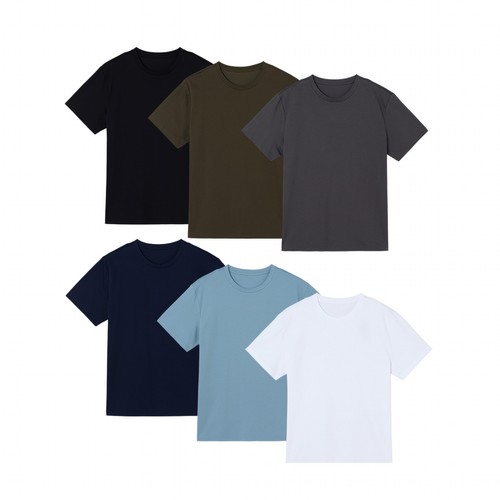BLACK/XL 오늘좋은 남성 크루넥 반팔티셔츠