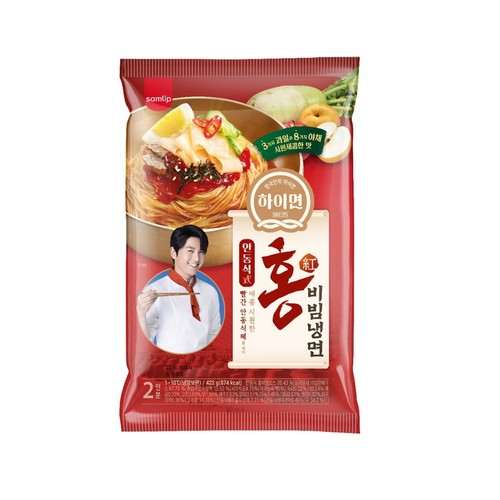 삼립 하이면 안동식 홍 비빔냉면 (2인) (422G)